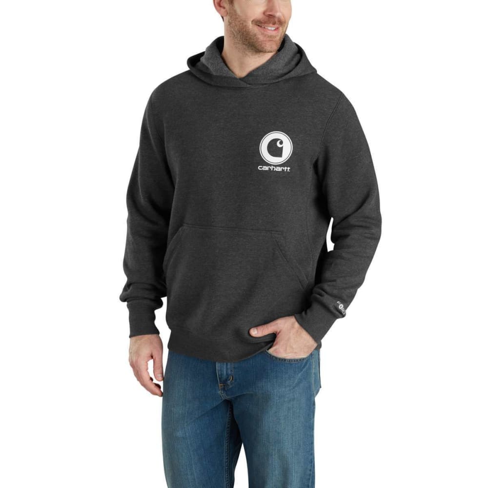 Carhartt Men's Force Delmont Graphic Hooded Sweatshirt - Black, L