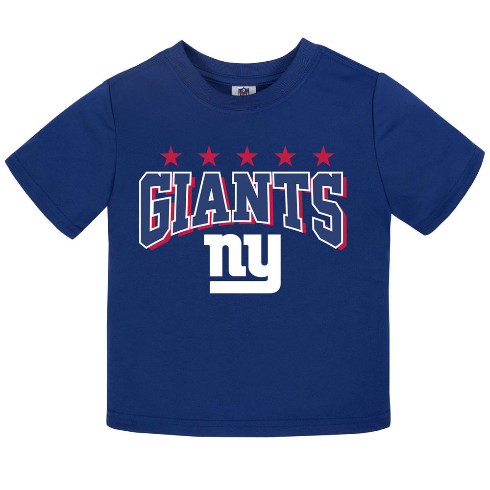 New York Giants Toddler Boys' Poly Short-Sleeve Tee - Blue, 2T