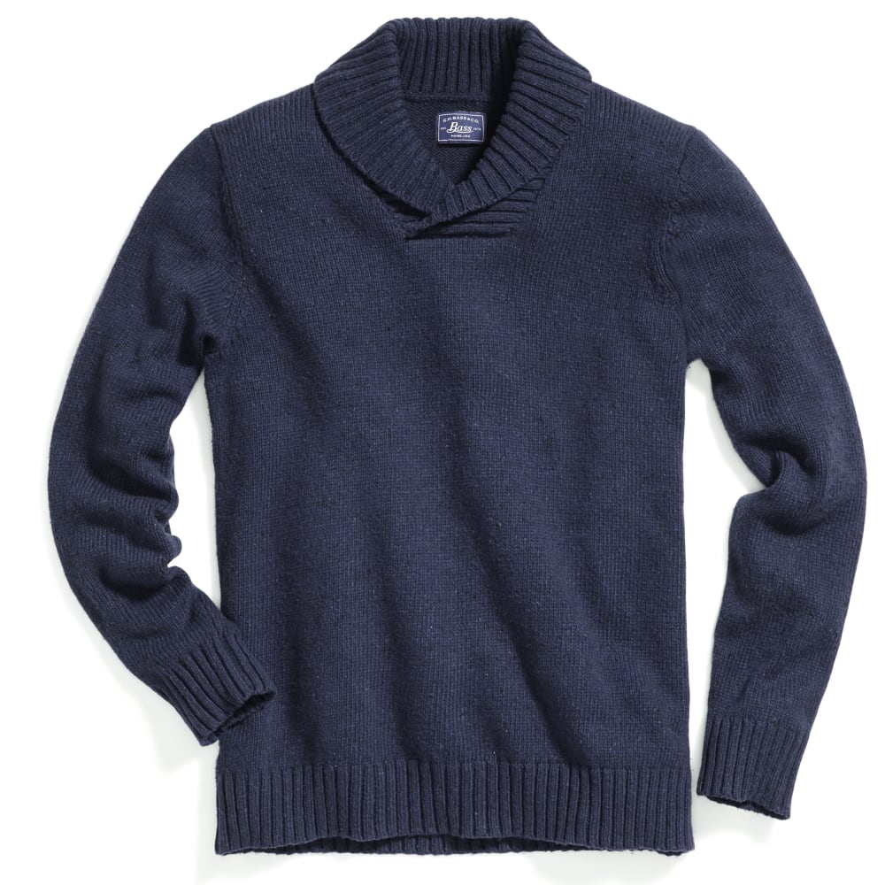 G.h. Bass & Co. Men's Donegal Shawl Collar Sweater - Blue, S
