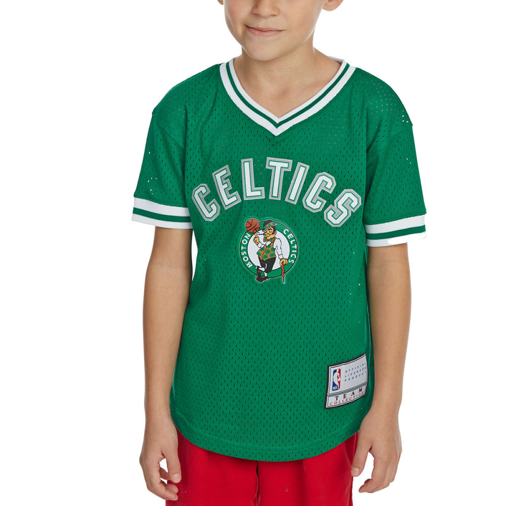 Boston Celtics Little Boys' V-Neck Mesh Short-Sleeve Fashion Top - Green, 4