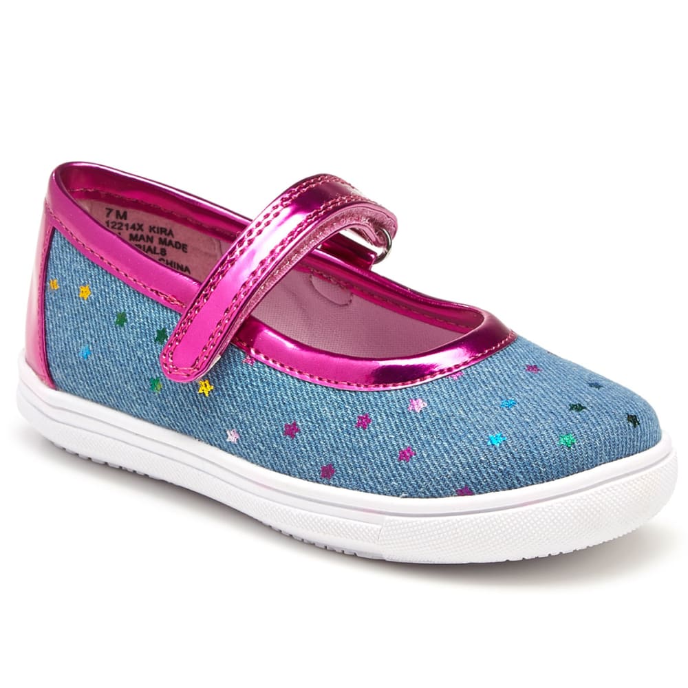 Rachel Shoes Toddler Girls' Kira Stars Mary Jane Flats - Blue, 6