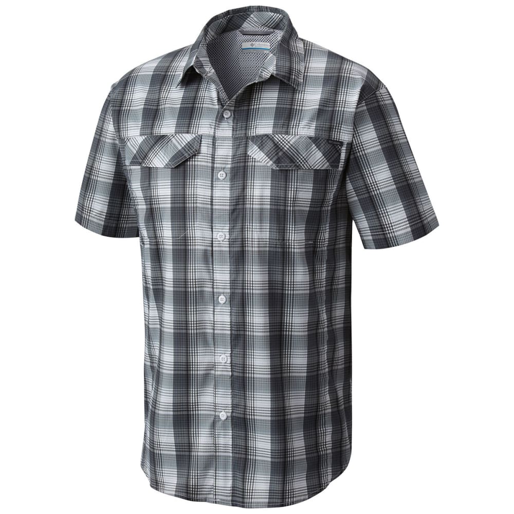 Columbia Men's Silver Ridge Lite Plaid Short-Sleeve Shirt - Black, S