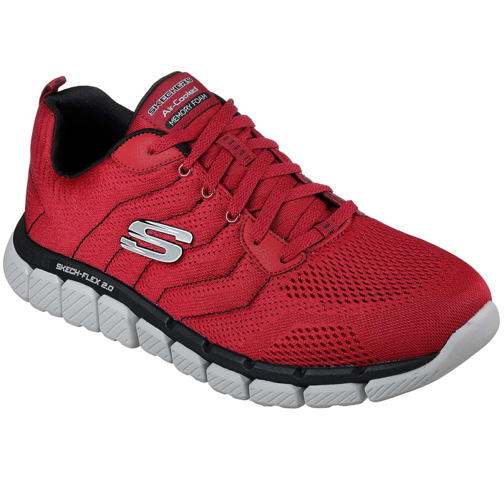 Skechers Men's Skech-Flex 2.0 - Milwee Training Shoes, Wide - Red, 10.5