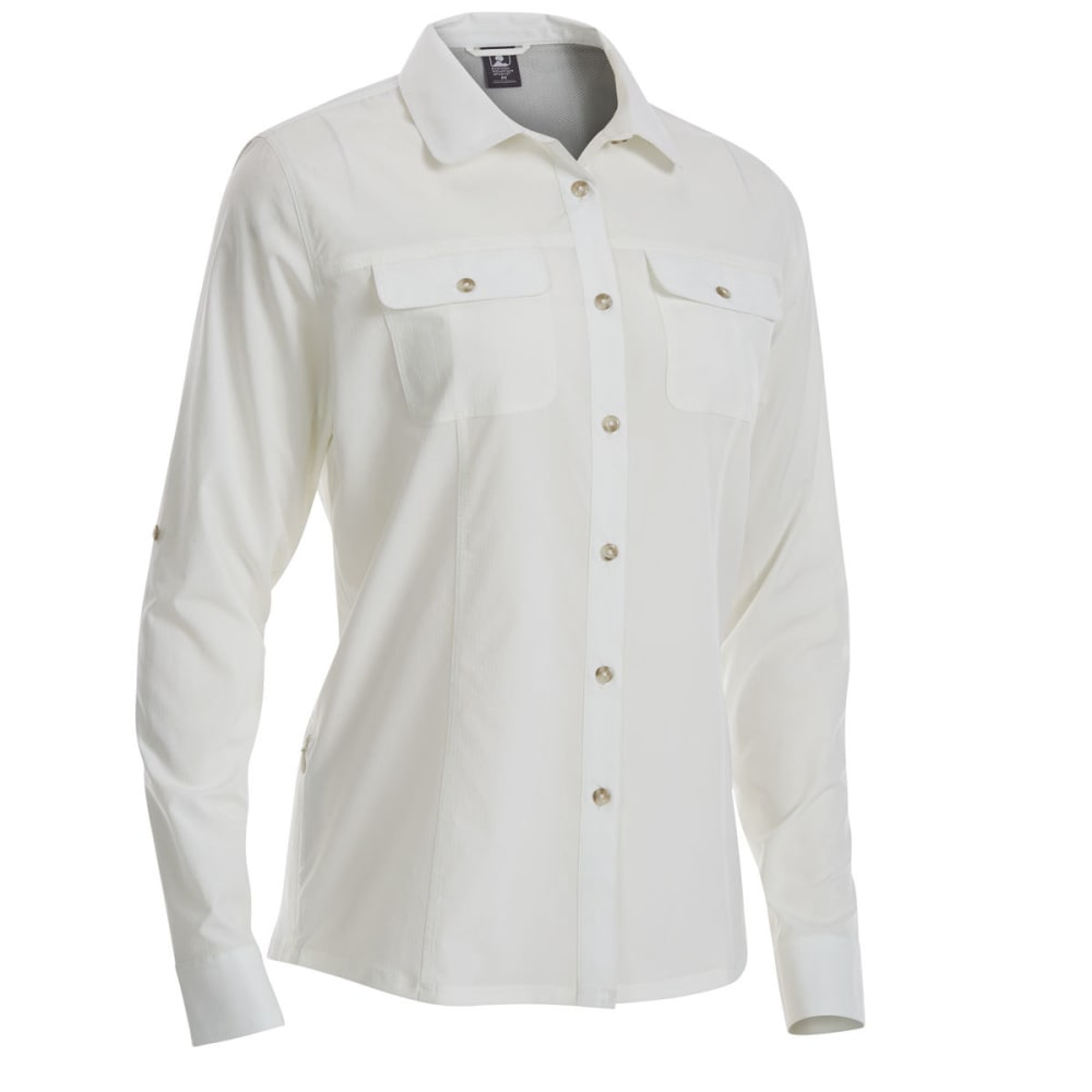 Ems Women's Techwick Traverse Upf Long-Sleeve Shirt - White, XS