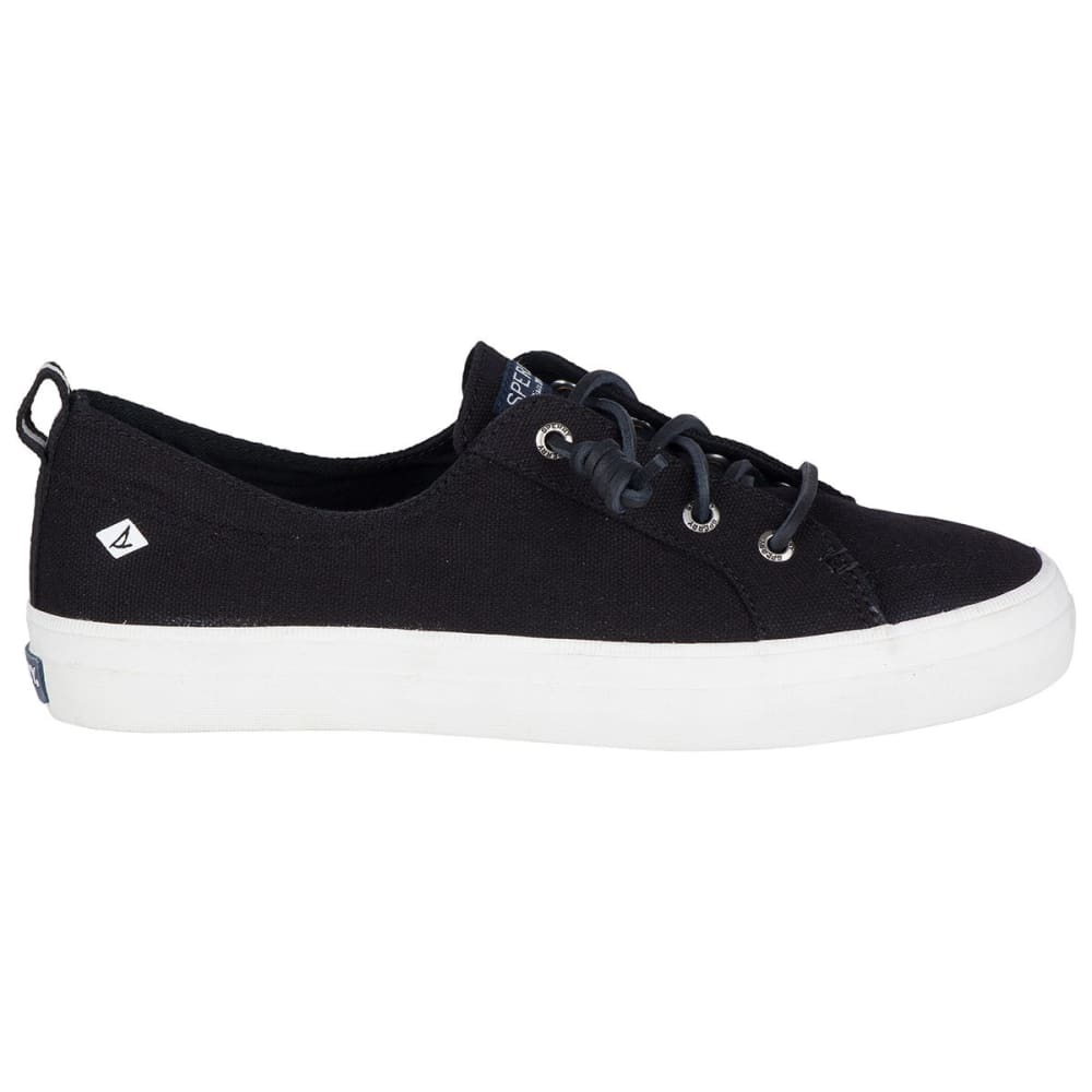 Sperry Women's Crest Vibe Canvas Lace-Up Sneakers - Black, 11