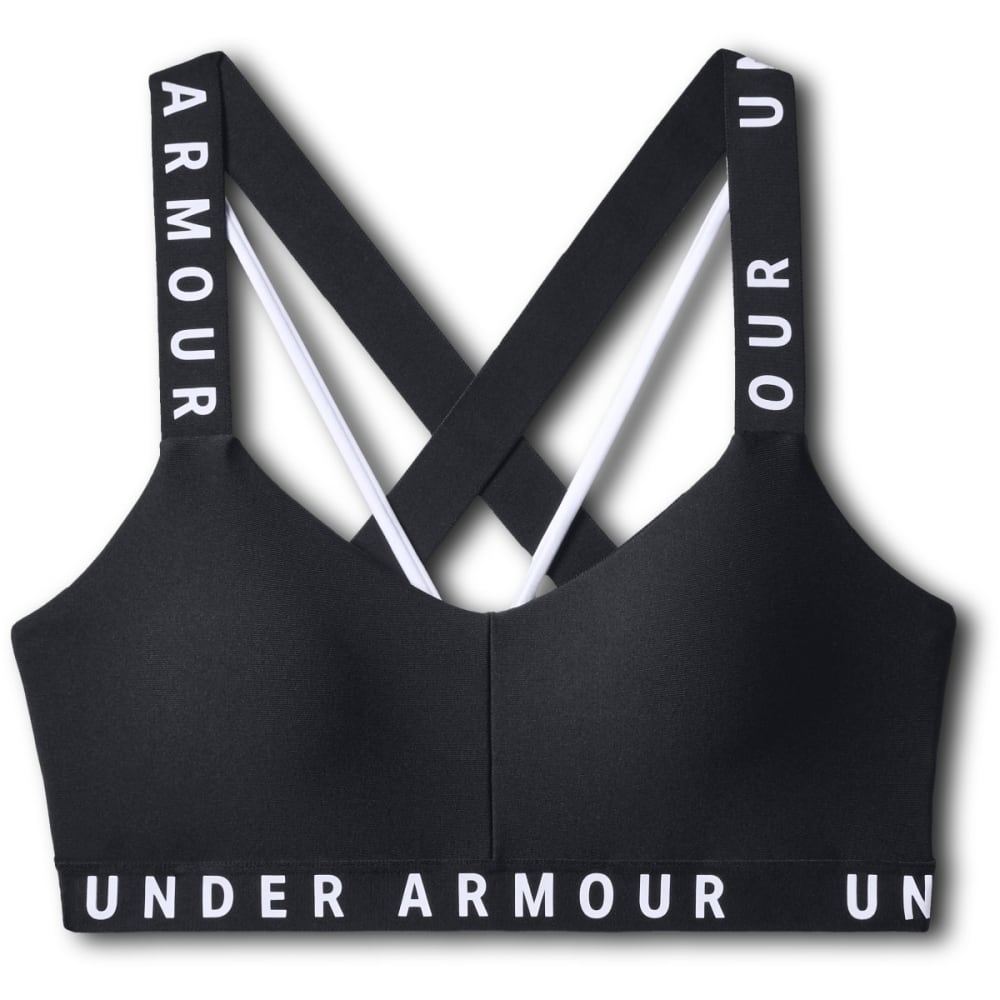 Under Armour Women's Ua Wordmark Strappy Sportlette Sports Bra - Black, M