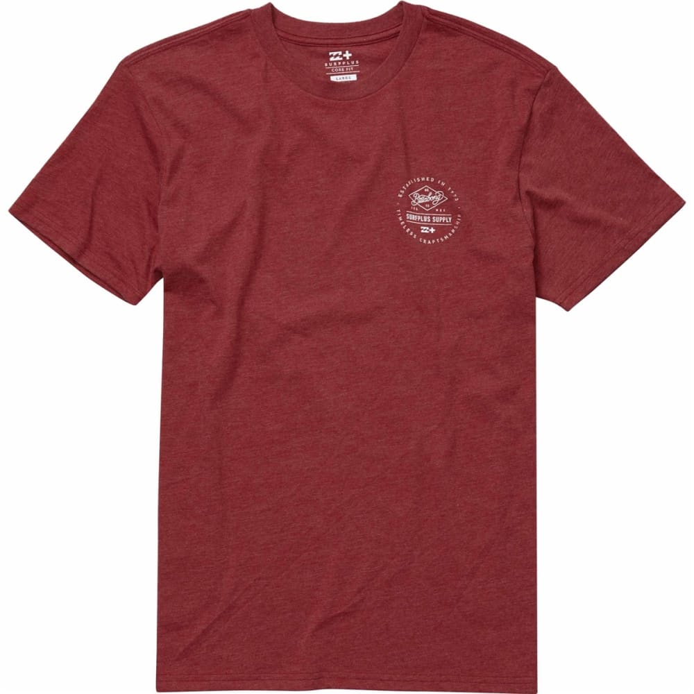 Billabong Young Men's Union Tee Shirt - Red, S