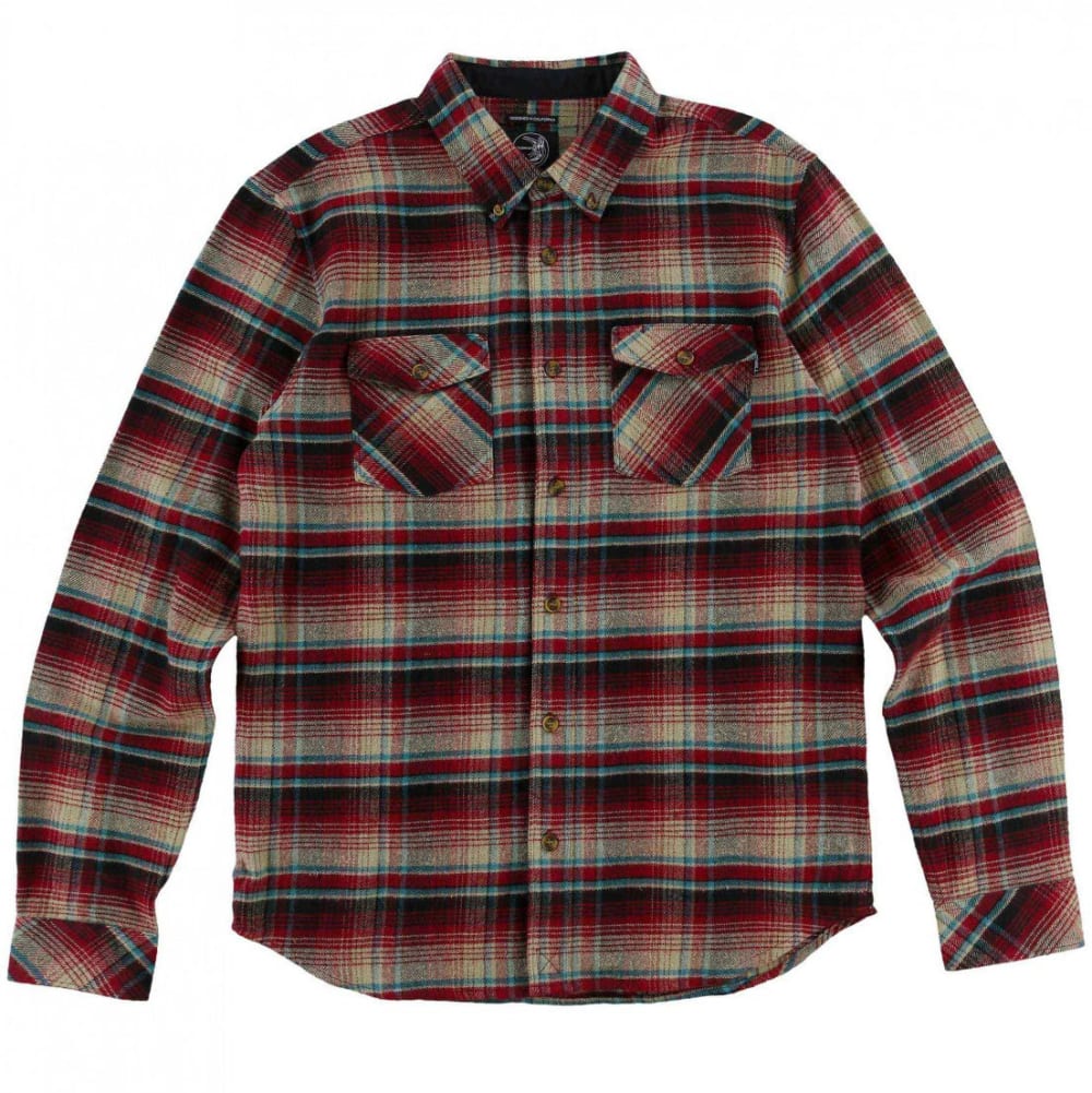 O'neill Guys' Butler Flannel Long-Sleeve Shirt - Red, L