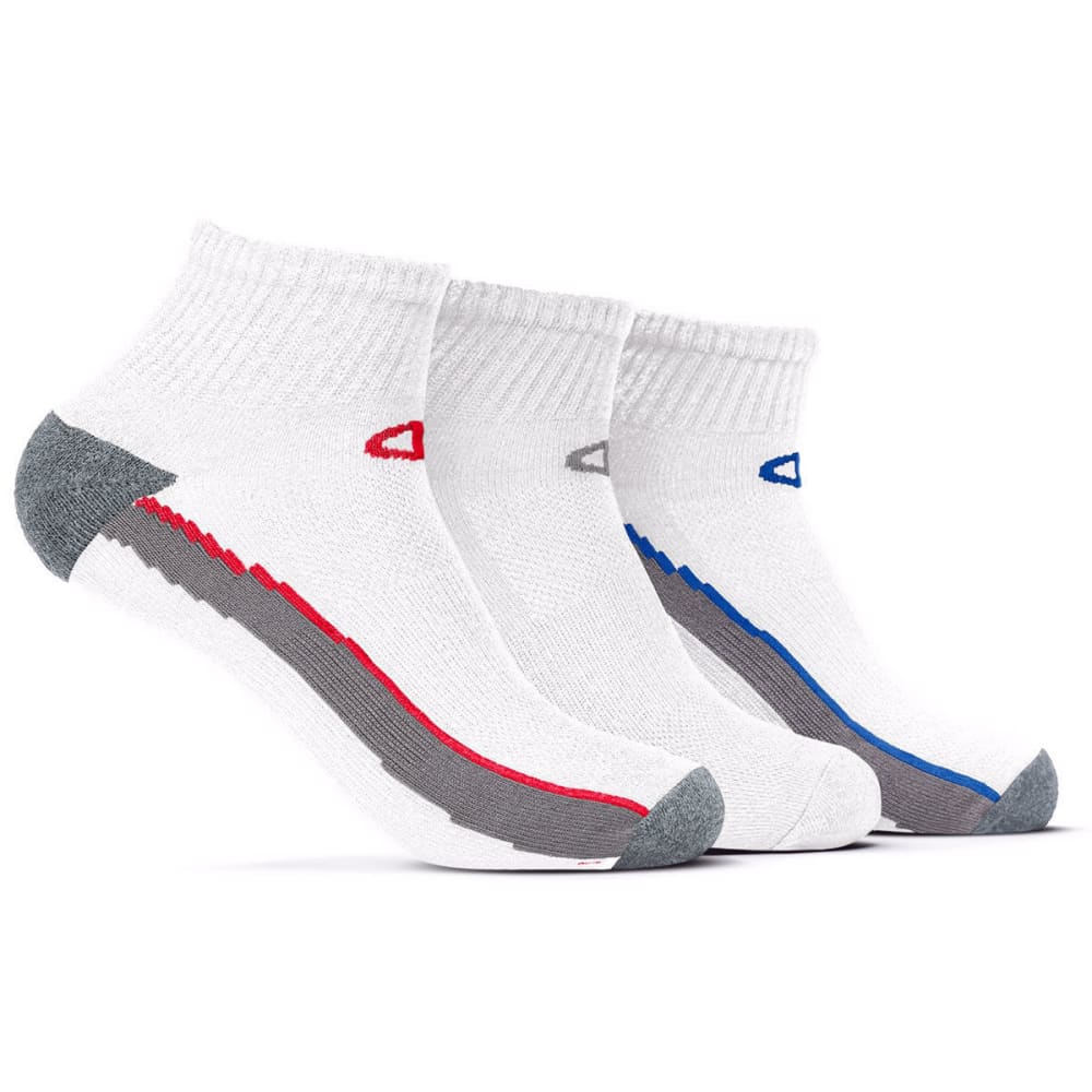 Champion Men's Performance Ankle Socks, 3 Pack - White, L