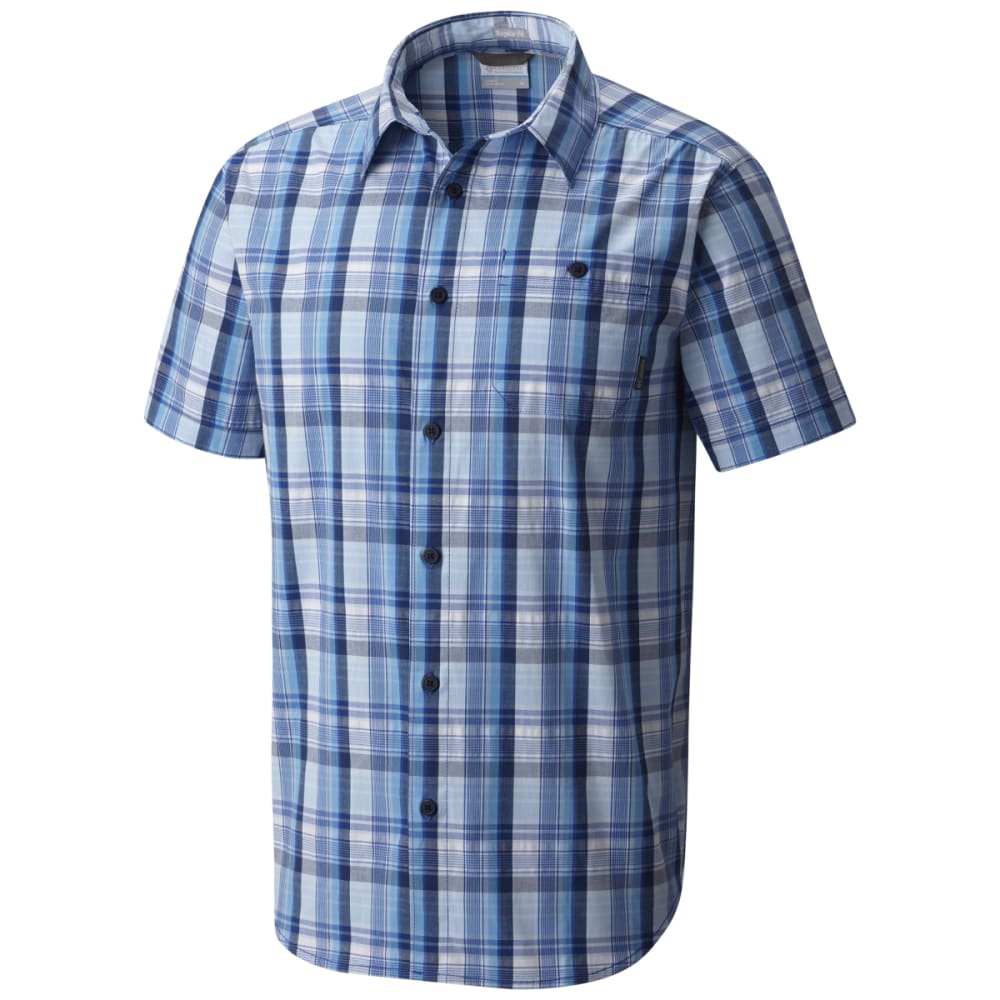 Columbia Men's Boulder Ridge Short-Sleeve Shirt - Blue, XXL