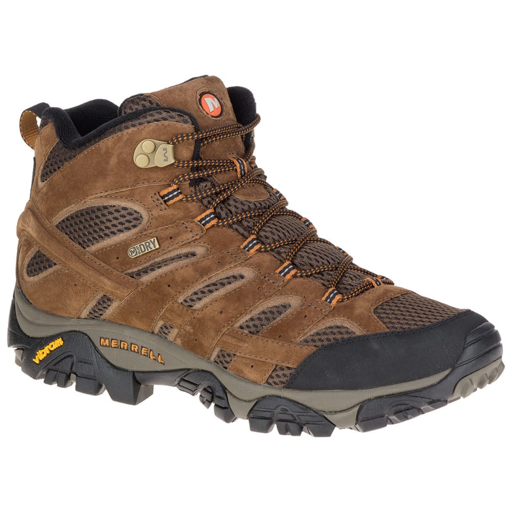 Merrell Men's Moab 2 Mid Waterproof Hiking Boots, Earth - Brown, 7