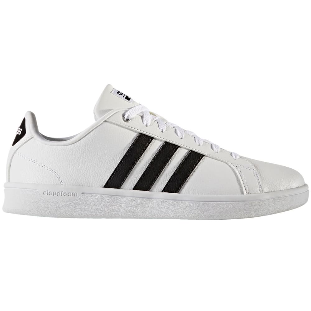 Adidas Men's Cloudfoam Advantage Clean Stripe Shoes - White, 8.5