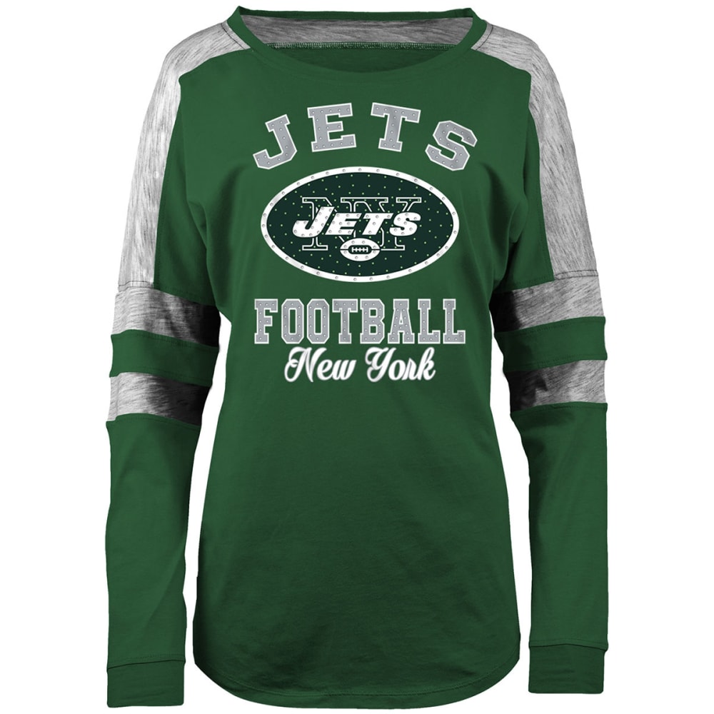 New York Jets Women's Baby Jersey Scoop Neck Long-Sleeve Tee - Green, S