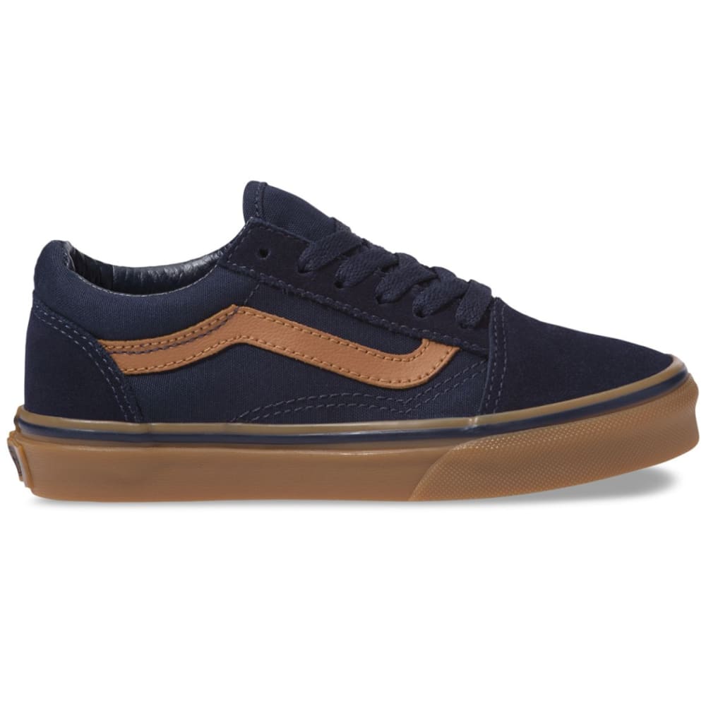 Vans Boys' Old Skool Suede Skate Shoes - Blue, 1
