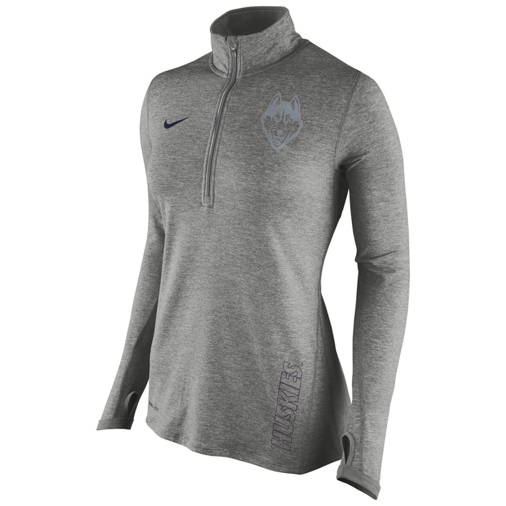 Uconn Women's Nike Element Quarter Zip Pullover - Black, XL