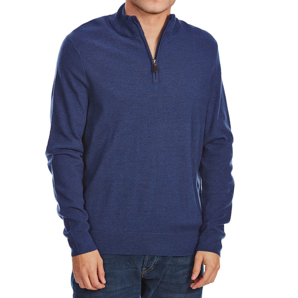 Dockers Men's 1/4 Zip Textured Long-Sleeve Sweater