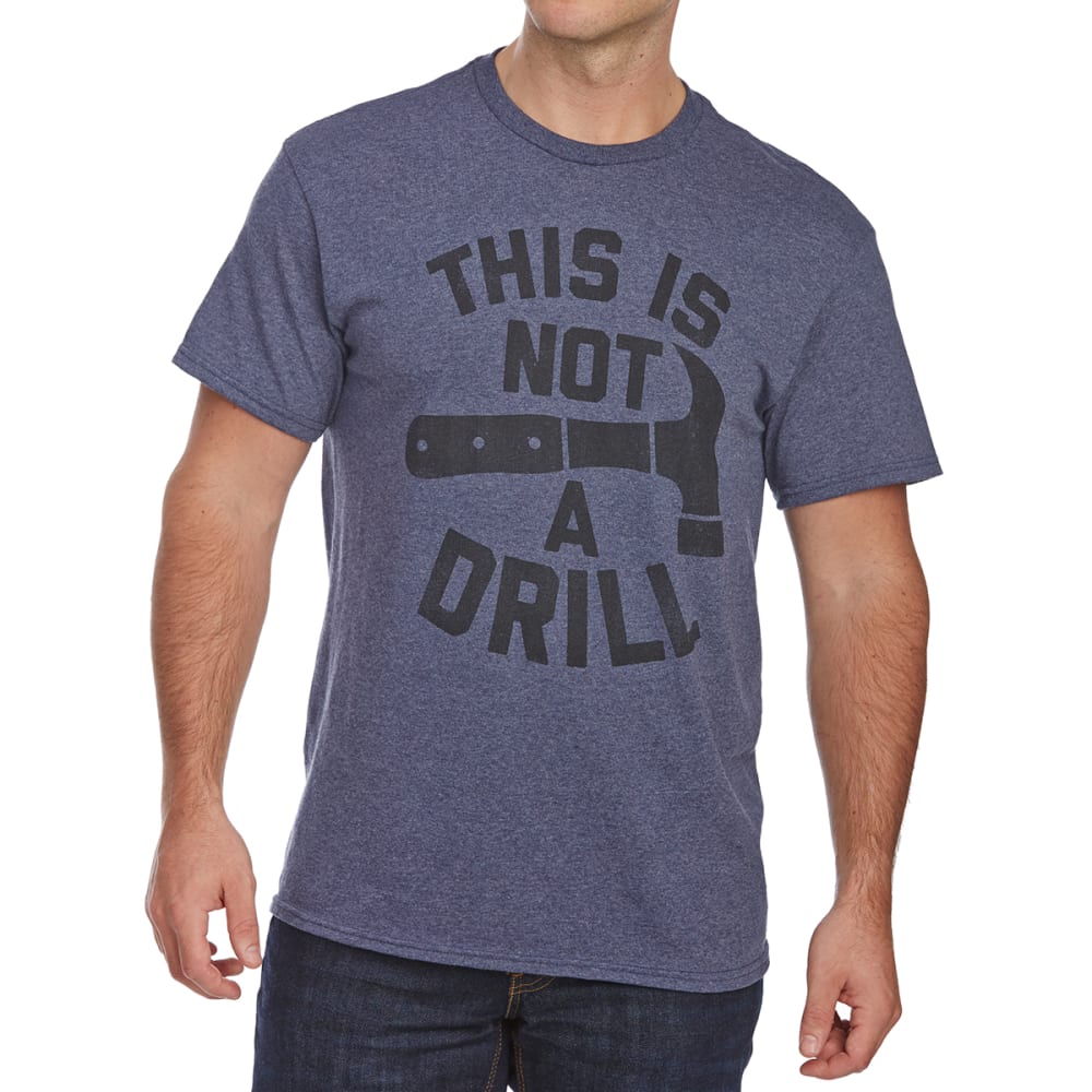 Fifth Sun Guys' Not A Drill Short-Sleeve Graphic Tee - Blue, S