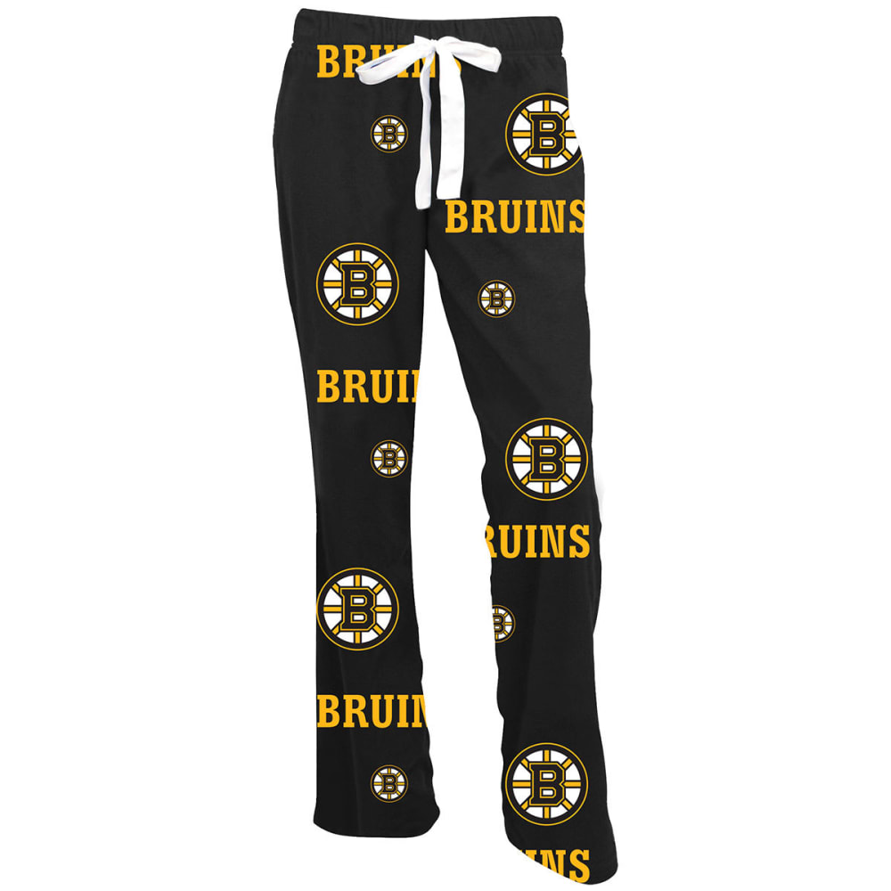 Boston Bruins Women's Ramble Printed Fleece Pants - Black, L