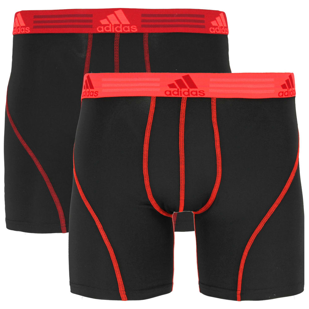 Adidas Men's Sport Performance Climalite Boxer Briefs, 2 Pack - Black, S