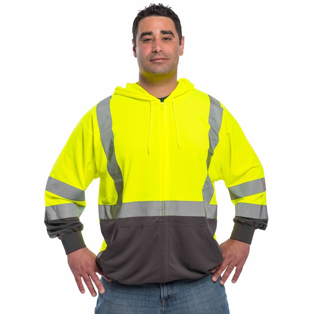Utility Pro Wear Men's Mesh Hooded Sweatshirt - Yellow, XL