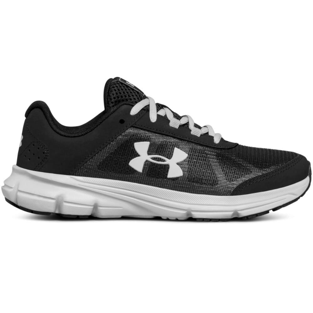 Under Armour Boys' Grade School Ua Rave 2 Running Shoes, Wide - Black, 6.5