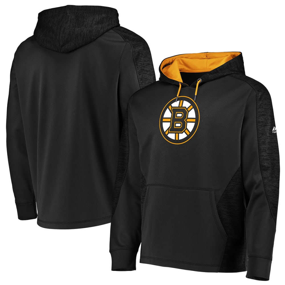 Boston Bruins Men's Armor Logo Pullover Hoody - Black, S
