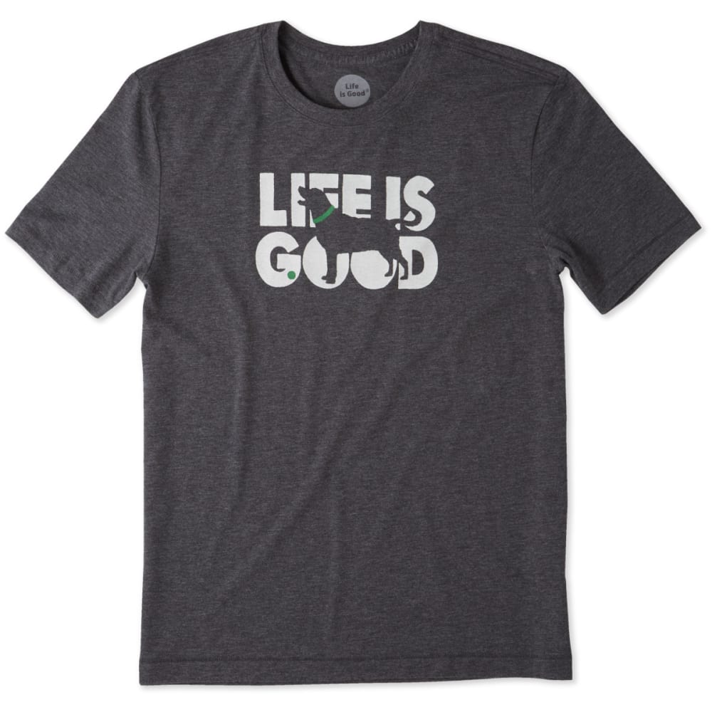 Life Is Good Men's Knockout Dog Cool Tee - Black, XXL