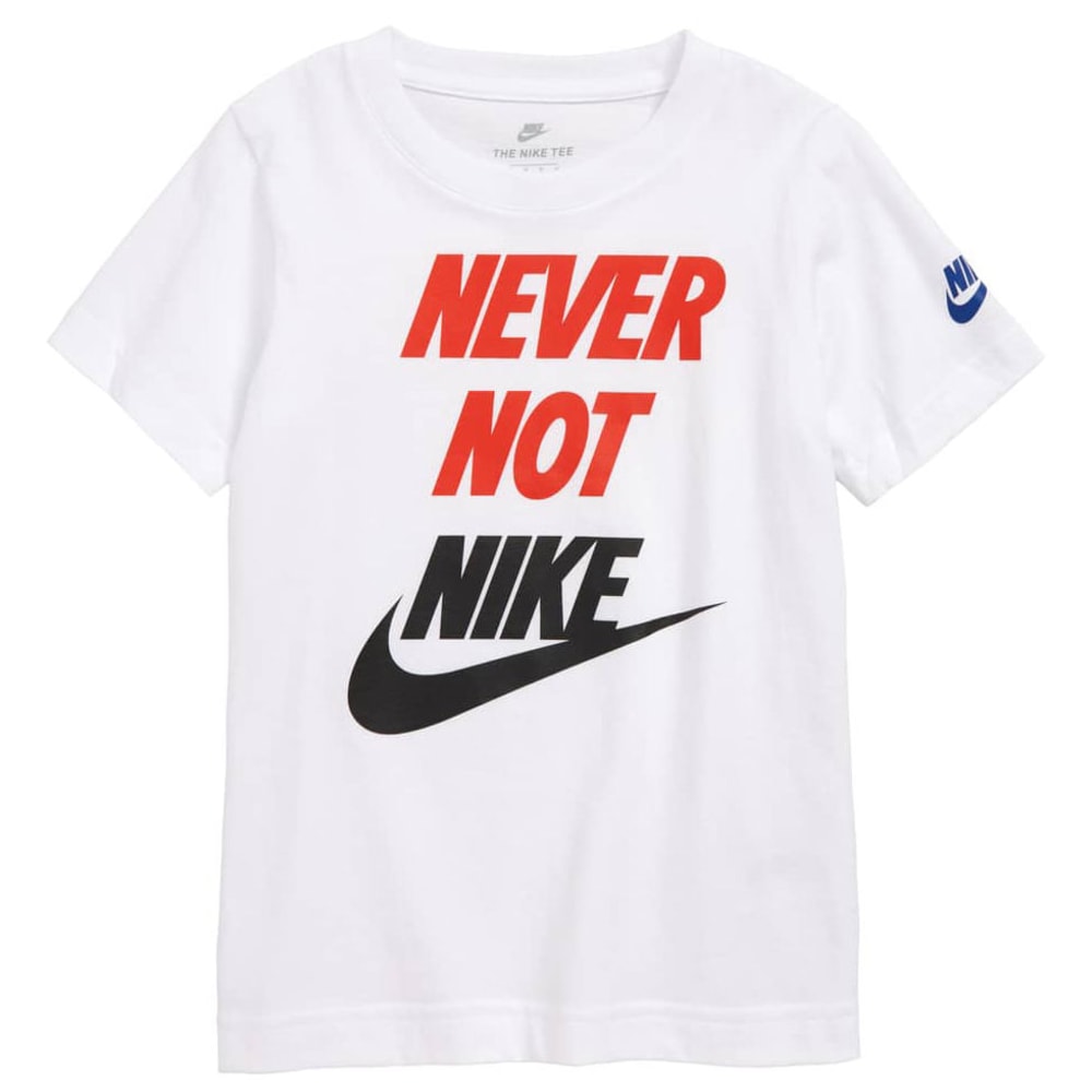 Nike Little Boys' Never Not Nike Graphic Tee - White, 4