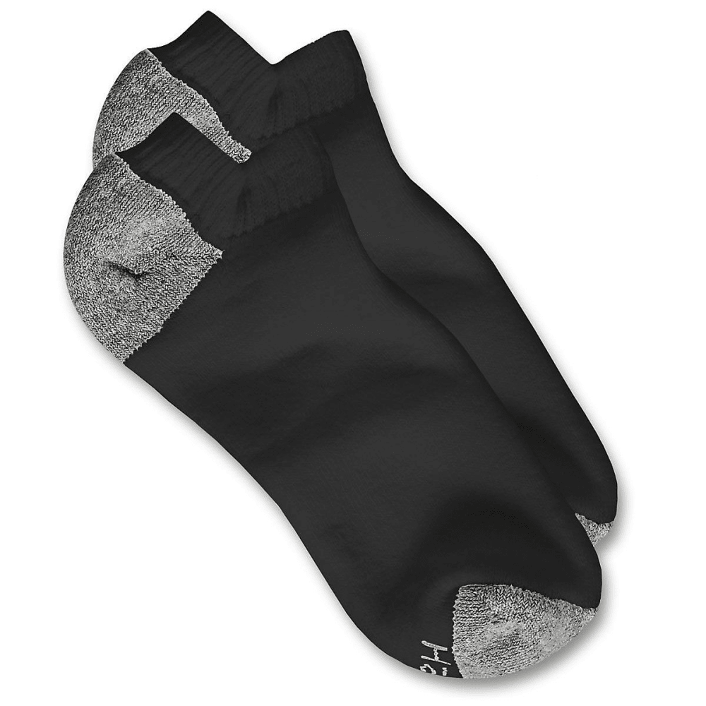 Hanes Men's Low Cut Socks, 10-Pack - Black, L