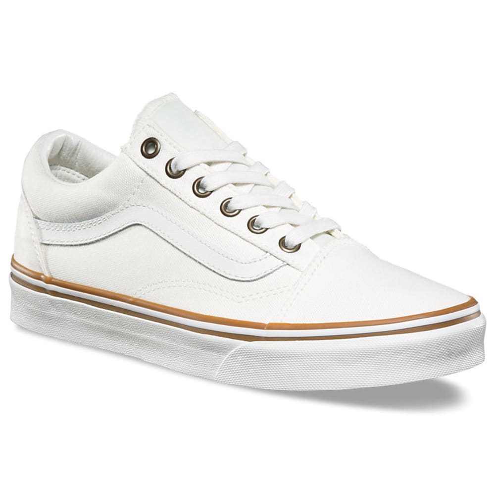 Vans Unisex Old Skool Skate Shoes - White, 7