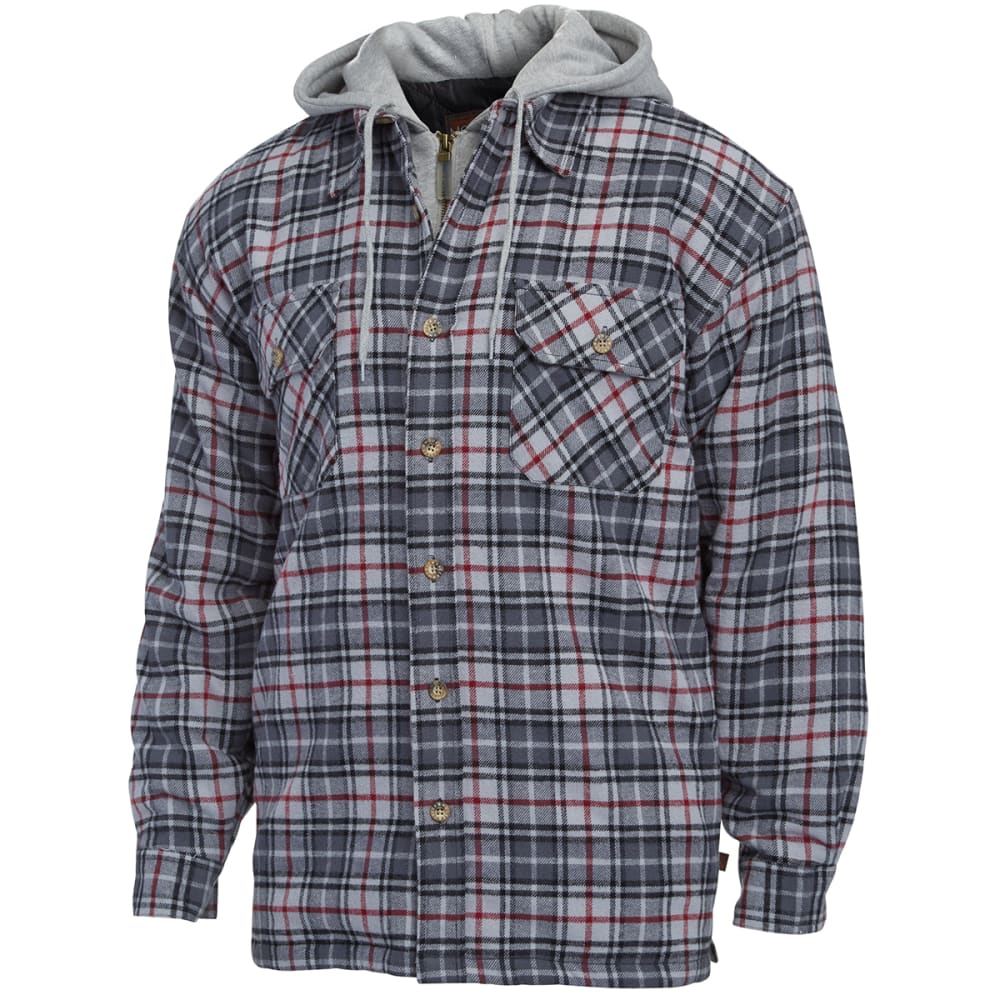 MOOSE CREEK Men's Quilted Lined Hooded Flannel