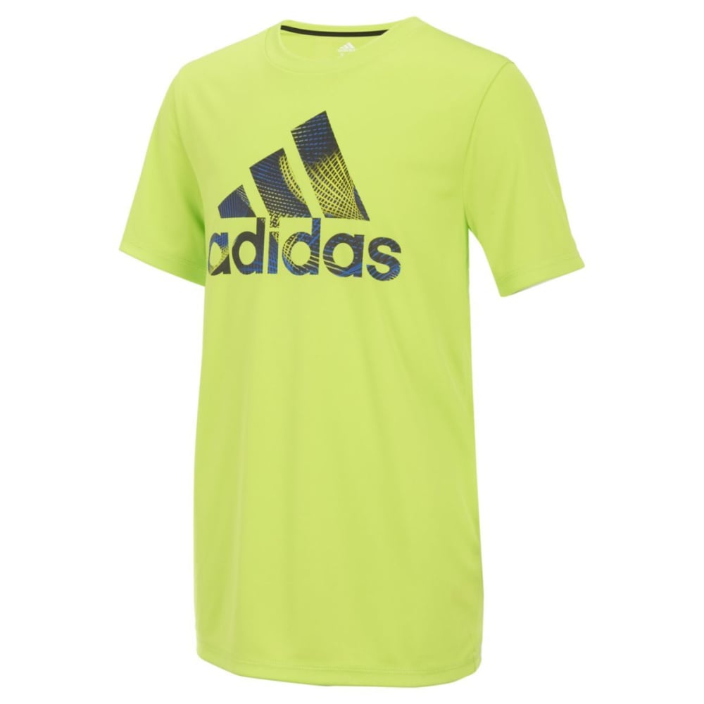 Adidas Big Boys' Pattern Fill Logo Short-Sleeve Tee - Yellow, M