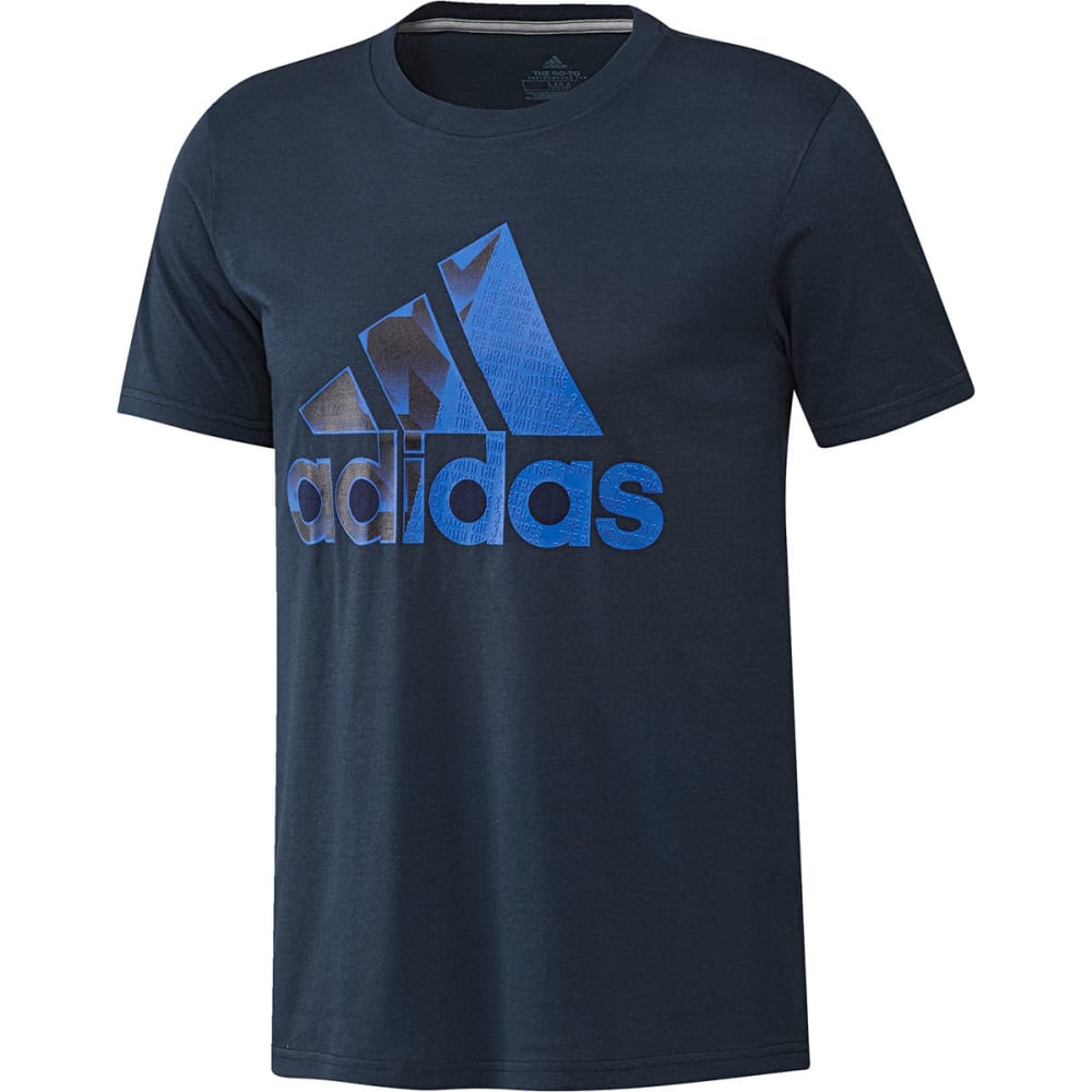 Adidas Men's Badge Of Sport Split Fill Short-Sleeve Tee - Blue, XL