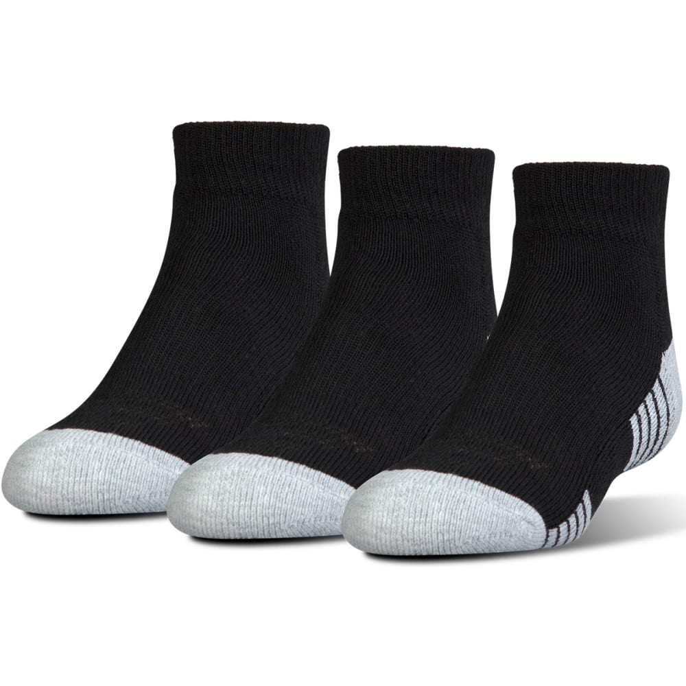 Under Armour Men's Heatgear  Low-Cut Socks, 3 Pack - Black, L
