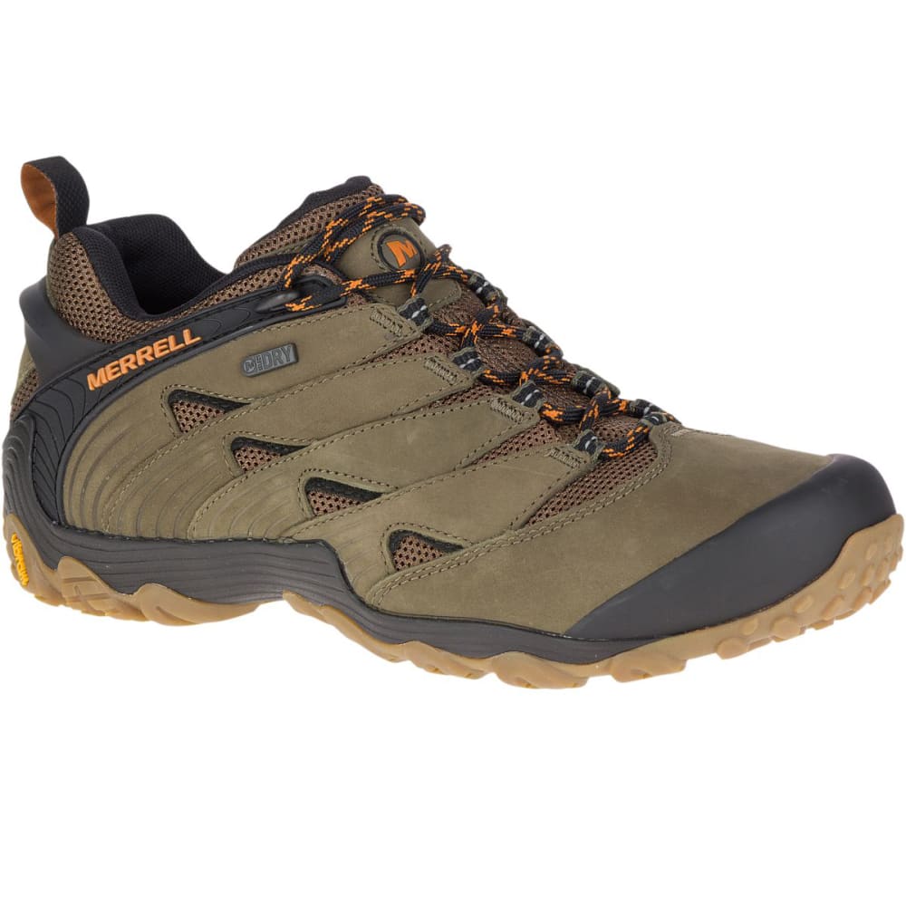 Merrell Men's Chameleon 7 Low Waterproof Hiking Shoes - Green, 8