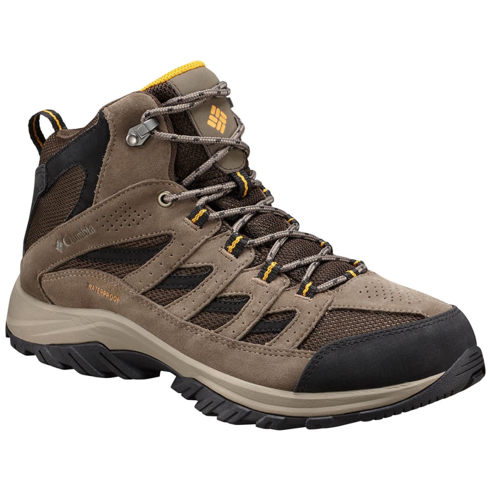 Columbia Men's Crestwood Mid Waterproof Hiking Boots, Wide - Brown, 8