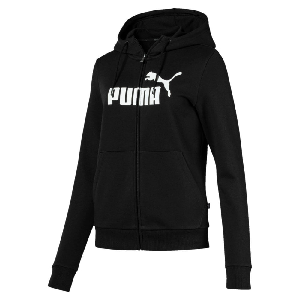 Puma Women's Essential Fleece Full-Zip Hoodie - Black, S