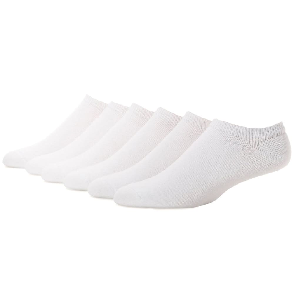 Hanes Women's Ultimate Core No-Show Socks, 6-Pack - White, 9-11