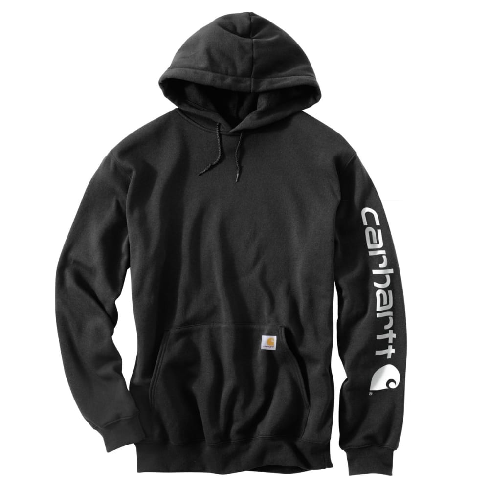 Carhartt Men's Midweight Hooded Logo Sweatshirt - Black, M