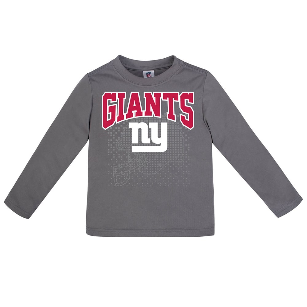 New York Giants Toddler Boys' Poly Long-Sleeve Tee - Black, 2T