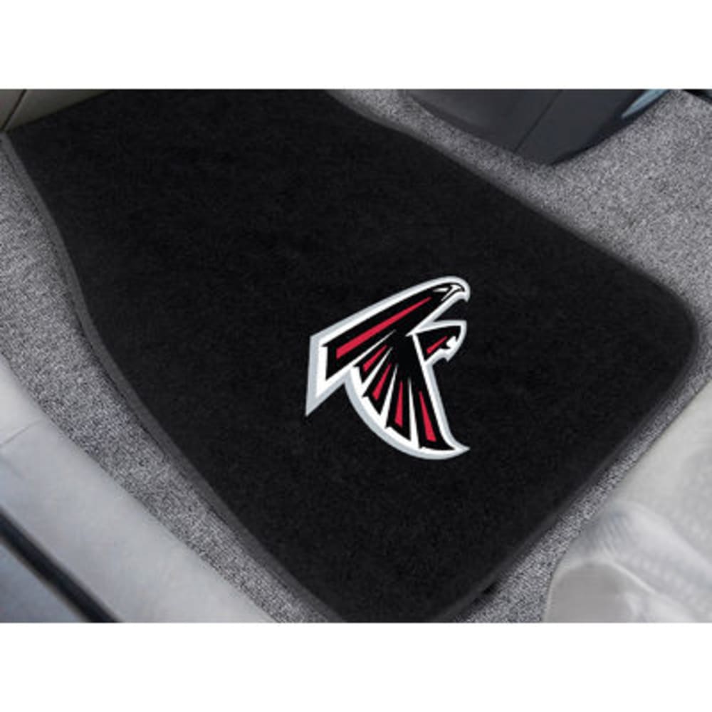 Fan Mats Atlanta Falcons 2-Piece Embroidered Car Mat Set, Black