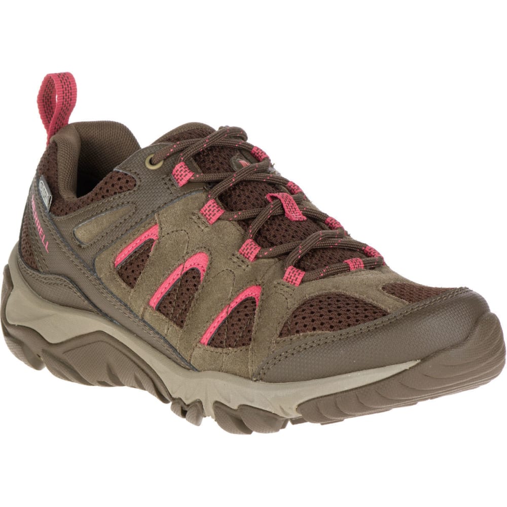 Merrell Women's Outmost Ventilator Waterproof Hiking Shoes, Canteen - Various Patterns, 7