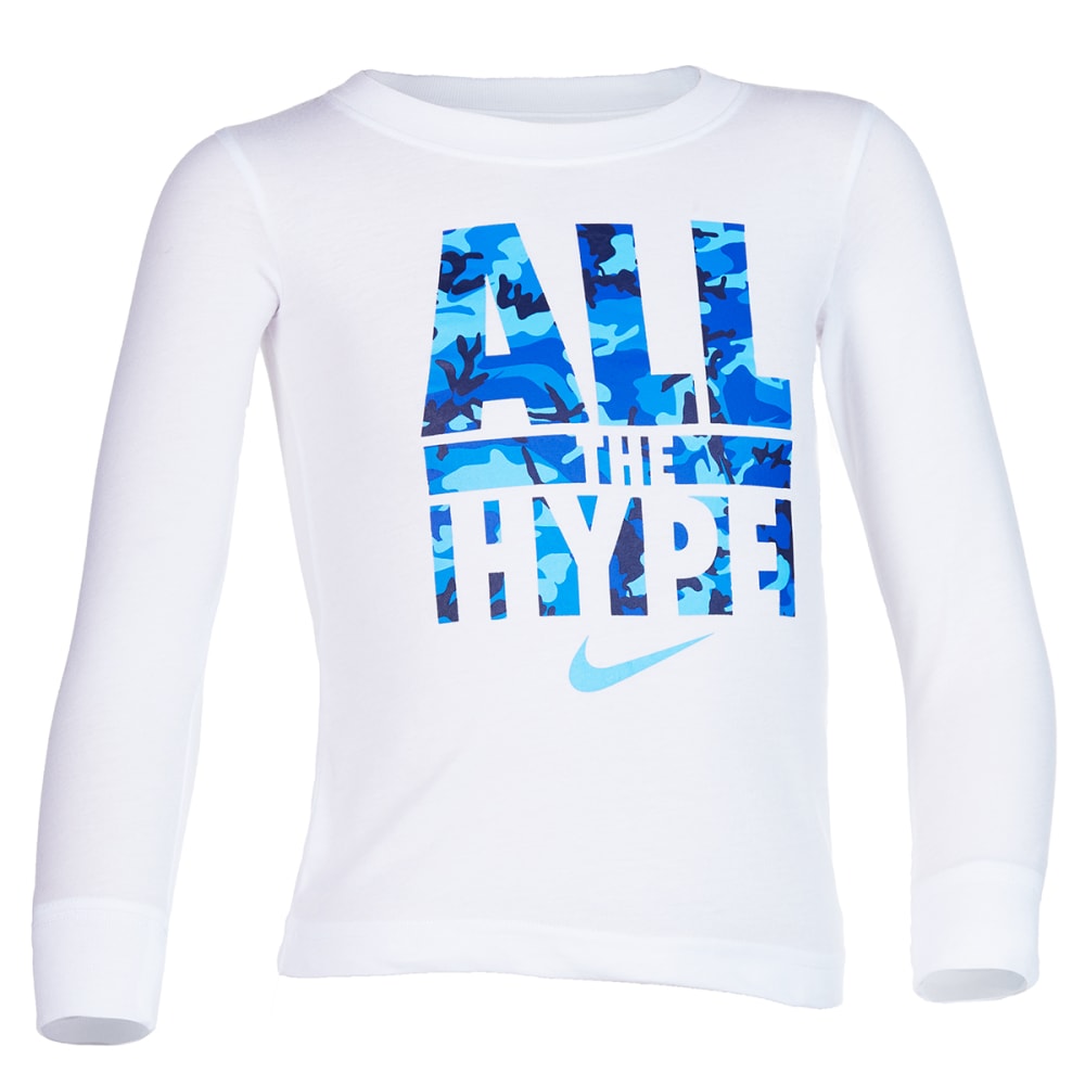 Nike Little Boys' All The Hype Camo Long-Sleeve Tee - White, 5