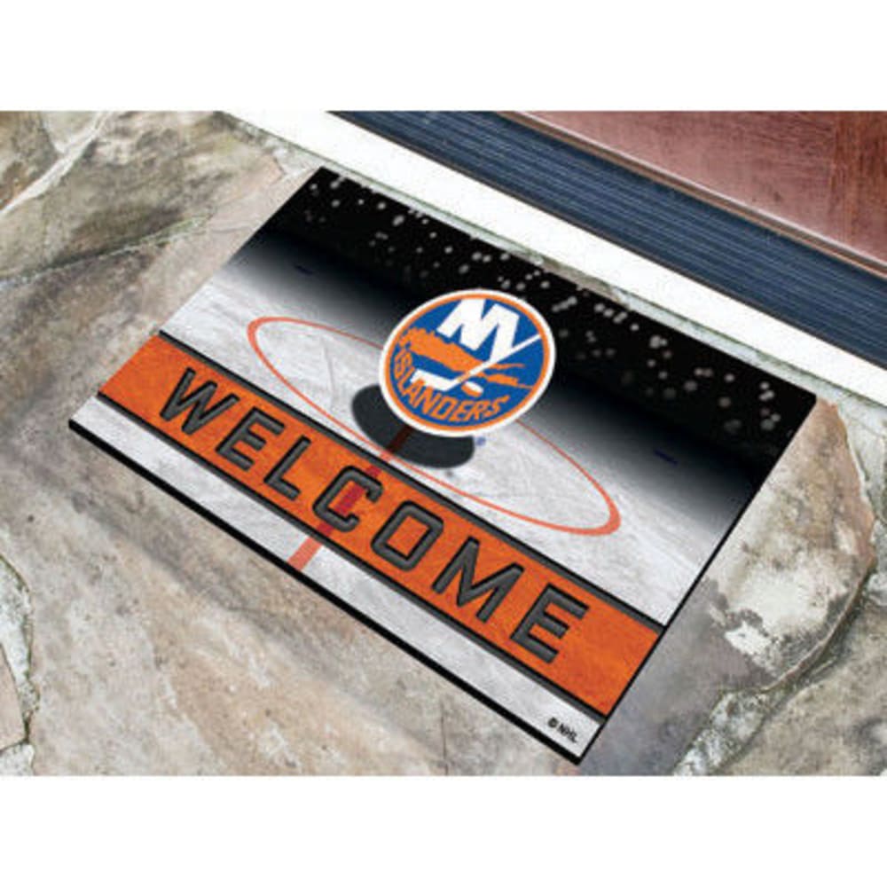 Fan Mats New York Islanders Crumb Rubber Door Mat, Black/orange