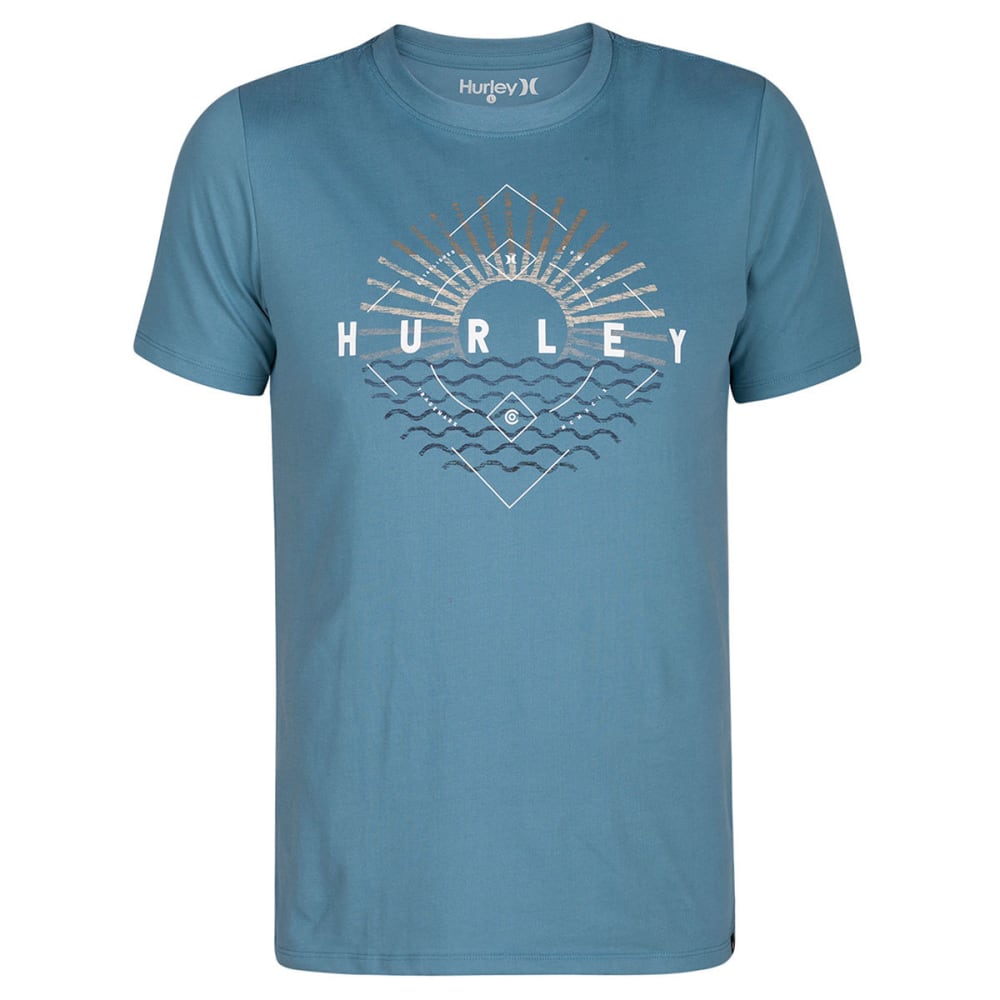 Hurley Guys' Morning View Dri-Fit Short-Sleeve Tee - Blue, XXL