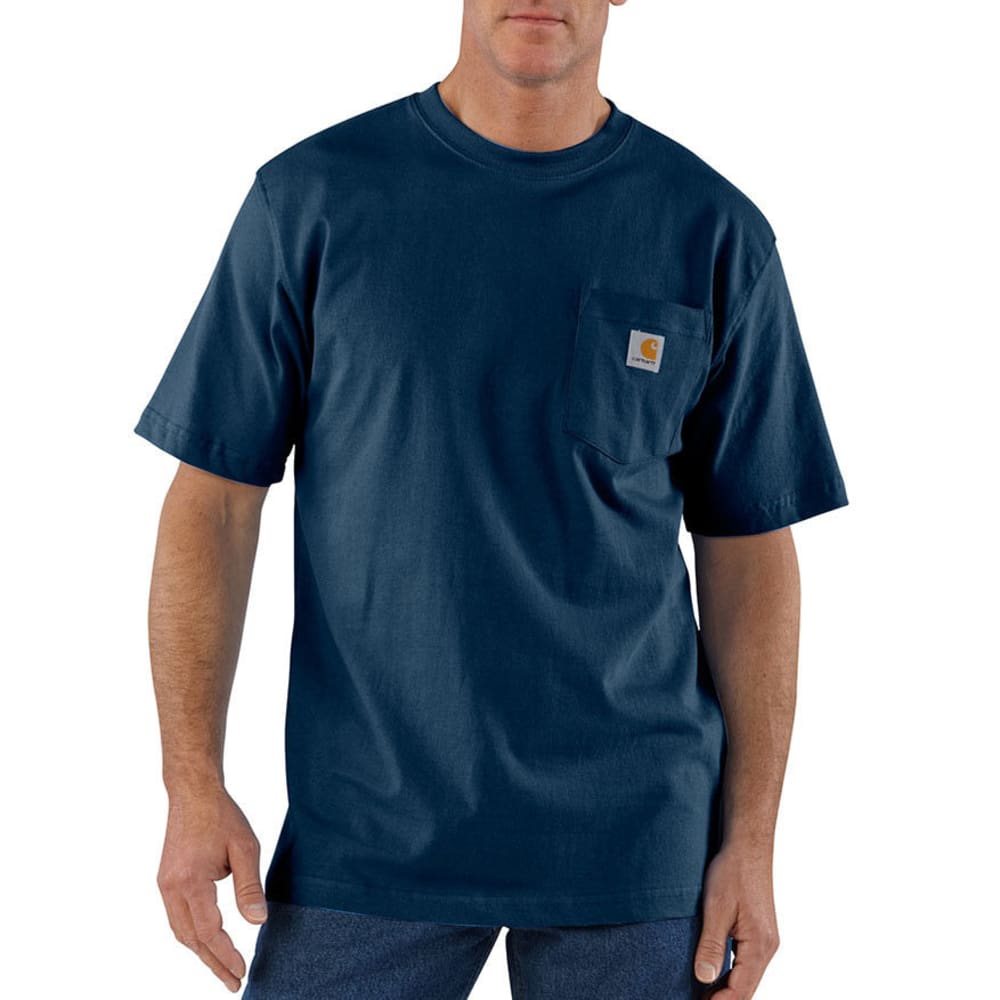 Carhartt Men's Workwear Pocket Short-Sleeve Shirt - Blue, M