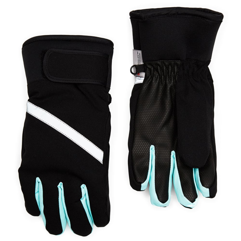 Hanes Girls' Ski Gloves - Black, L/XL