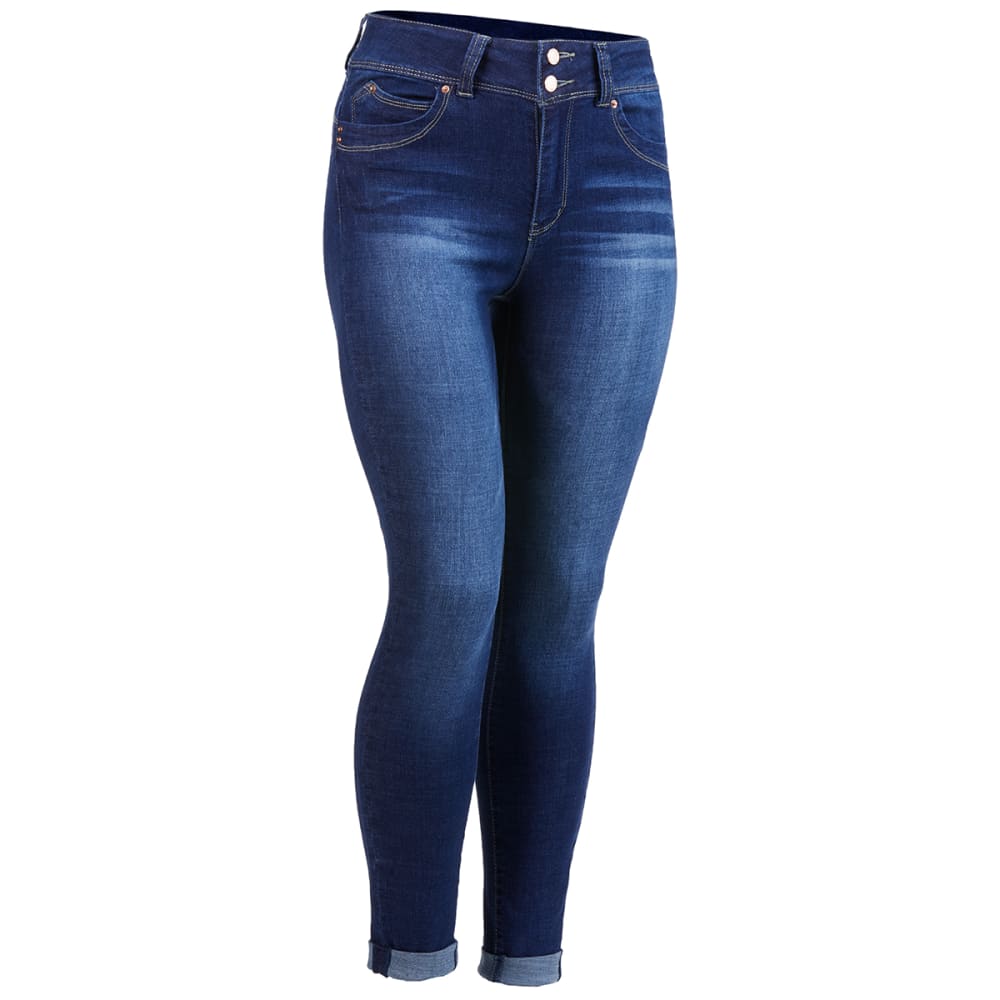 YMI Juniors' Wanna Betta Butt High-Rise Denim Ankle Jeans - Blue, 1