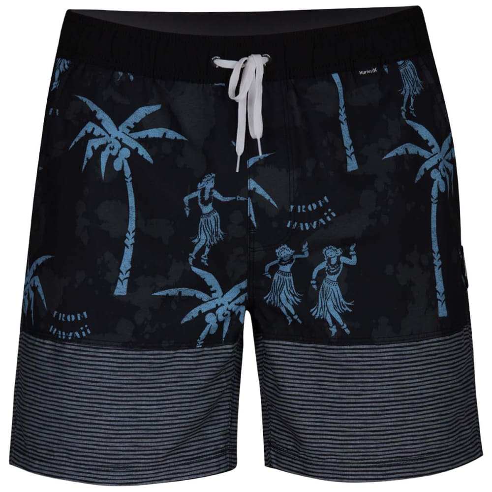 Hurley Men's Aloha Only Volley 17" Board Shorts - Black, S