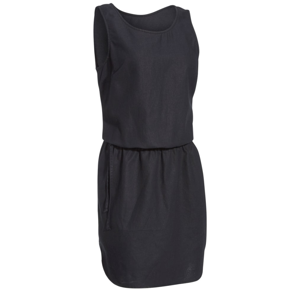 Ems Women's Cambric Linen Dress - Black, L